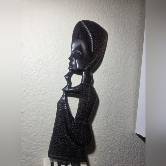 The Unbranded Brand Other - Hand-Carved African Wooden Wall Art Sculpture Vintage Tribal Home Décor
